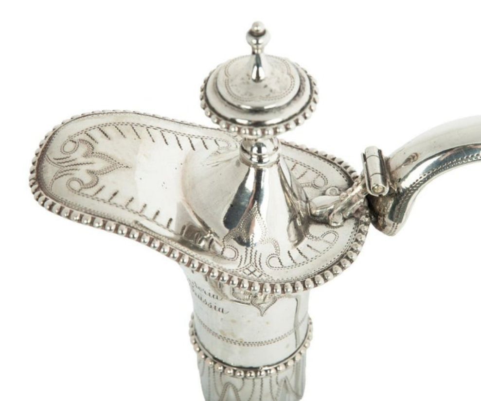 Fabulous A pair of silver-mounted crystal Royal presentation claret jugs