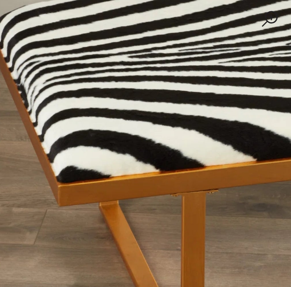 Zebra striped table or seating