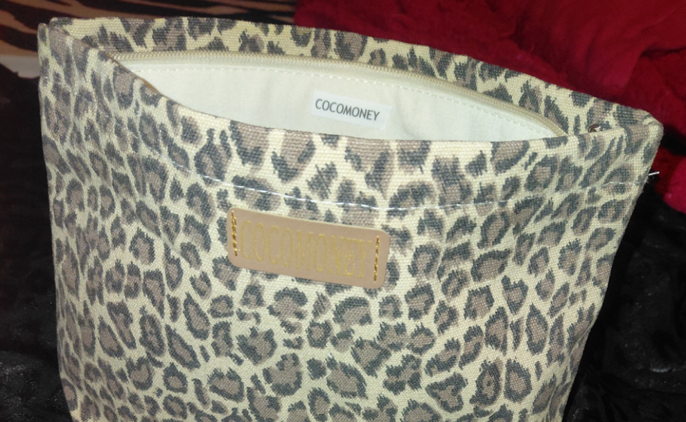 COCOMONEY MAKEUP OR ACCESSORY LEOPARD BAG 10.5L×7H×3W INCHES