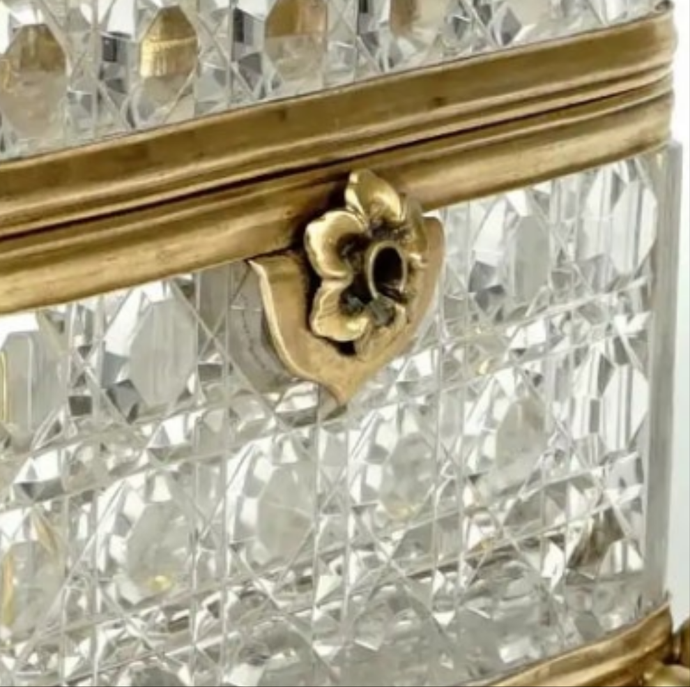 Cut Crystal Perfume Box, Casket