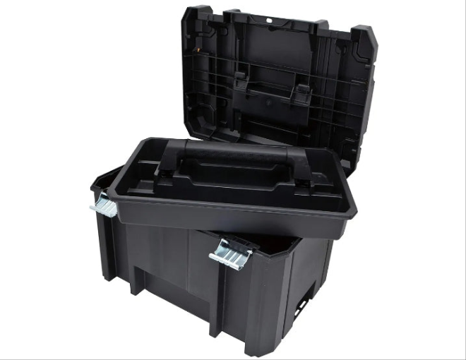 DEWALT TSTAK Tool Box, Extra Large Design, Removable Tray for Easy Access to Tools, Water and Debris Resistant