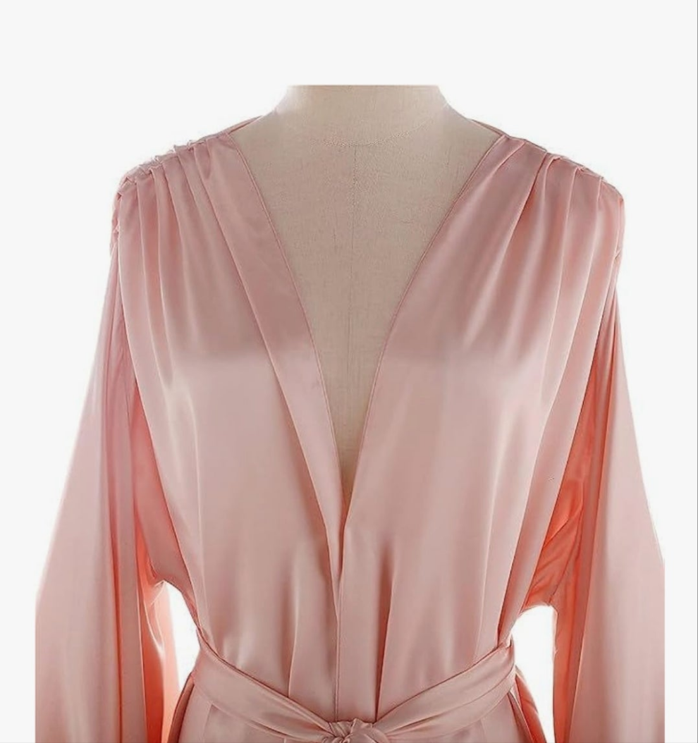 Silk Feather Bridal Robes Old Hollywood Photoshoot Nightgown Silk Bathrobe Long Lingerie COCOMONEY
