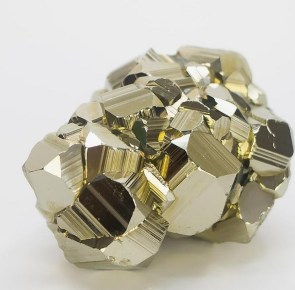 Natural Pyrite Crystal from Peru | Brilliant Cubic, Octahedral or Pyritohedral Crystals | Iron Pyrite Stone with Healing Properties for Collection, Decoration, Gifting, or Jewelry Making