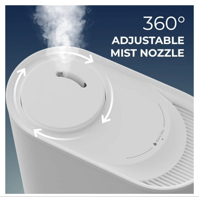 6L Top Fill Humidifier Large Room & Bedroom, MAX Humidifier, Quiet Cool Mist, Easy to Clean & Fill, 60 Hour Run Time, Aromatherapy