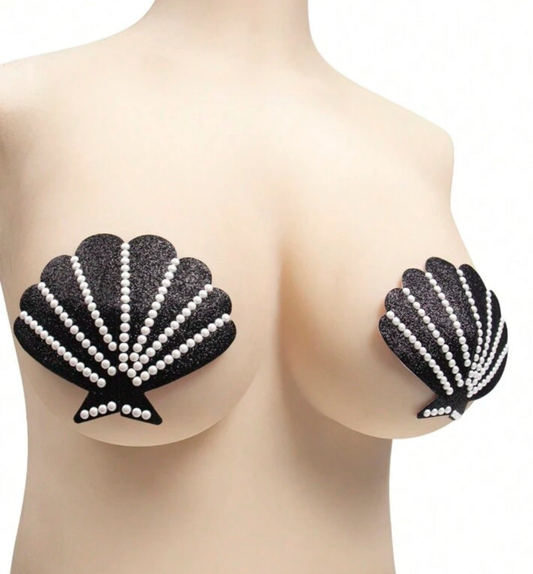 Pearl Shell Nipple Covers imitation pearls