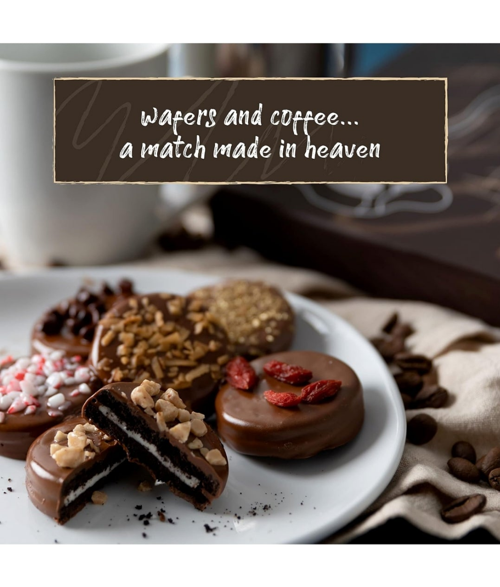 6 Chocolate Covered Cookies Gift Basket, Gourmet Candy Gift Box for Food Delivery, Cookie Gifts