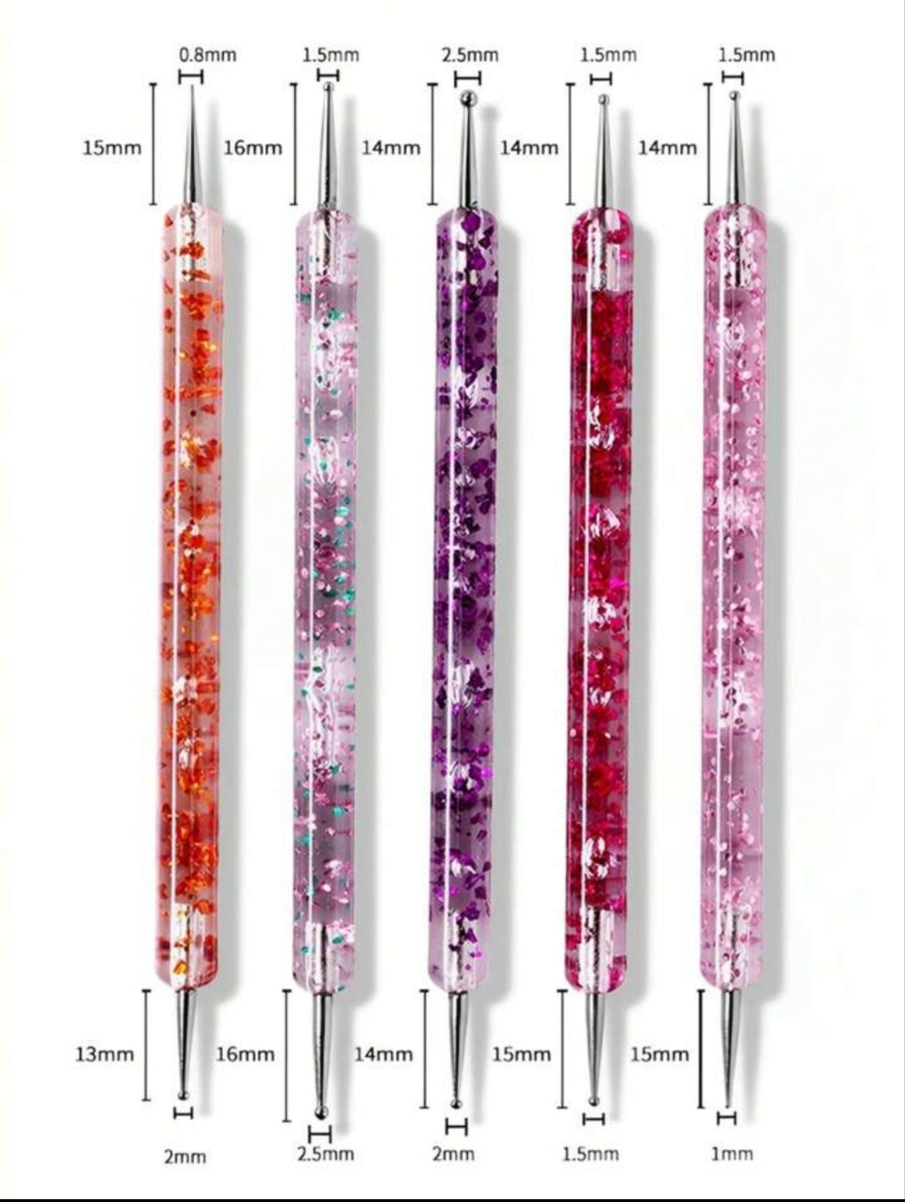 10 Pcs Nail Art Brushes Set,Nail Art Brushes, Nail Design Brushes, Paint Drawing Liner Nail Art Tools,Double-Ended Nail Point Drill Pen, UV Gel Painting Nail Design Brush Pen, Nail Dotting Pen Brush Kit Nail Art Tool, Dual-Ended Nail Art Liner Brushes,For