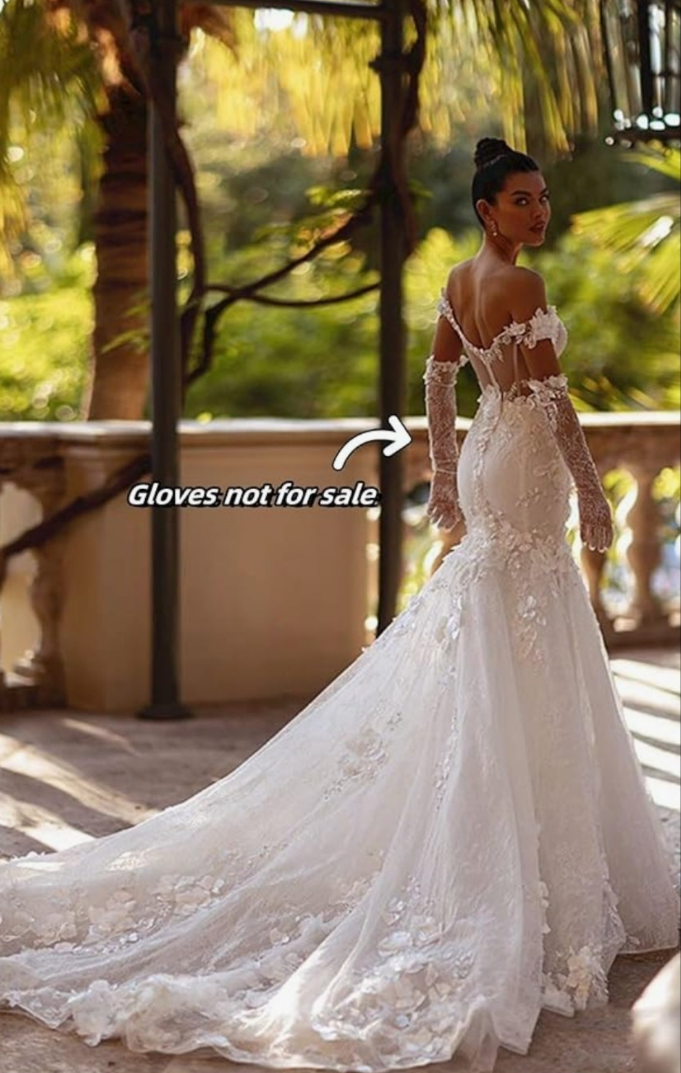 Off Shoulder Tulle Wedding Dresses Mermaid Lace Applique V-Neck Sparkly Bridal Gowns with Train for Brides Elegant dress