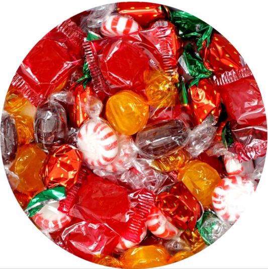 Old Fashioned Hard Candy Assortment, 1 Pound Bulk Candy (Approx. 75 pcs.), Butterscotch, Root Beer Barrels, Strawberry Filled Bon Bons, Cinnamon Discs, Starlight Peppermints