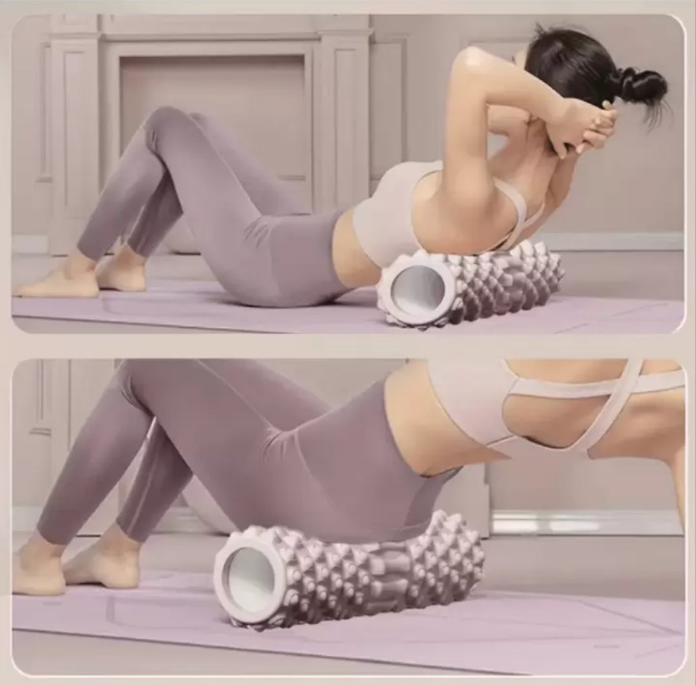 Foam Roller Massage Roller For Muscle Relaxation, Slimming Legs, Yoga Column, Fitness Equipment Auxiliary Tool material eva pink