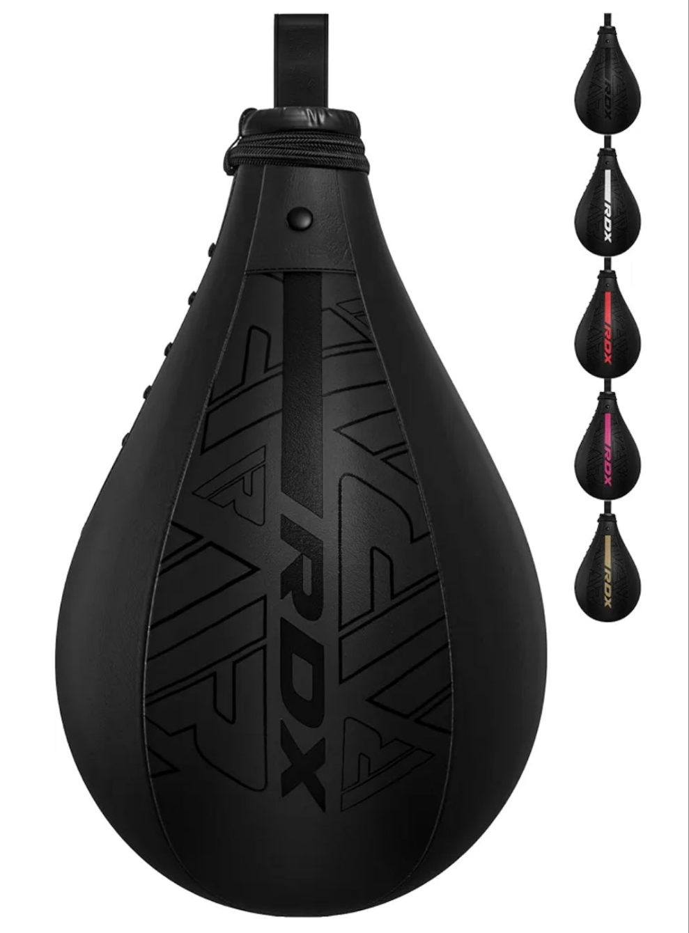 Speed Bag Boxing Ball and Swivel Set, Maya Hide Leather Dodge Striking Mount Kit with Additional Bladder, MMA Muay Thai Punching Workout Kicking Martial Arts Training Home Gym Exercise Speedball