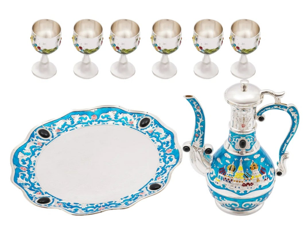 Foreign Tea Set Gecenia Castle Patterned Tea Set & Wine Set cute π