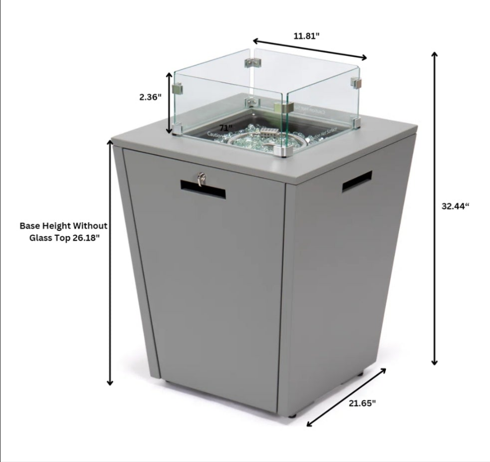 Fire Pit Table,Exterior Material Stainless Steel; Iron
