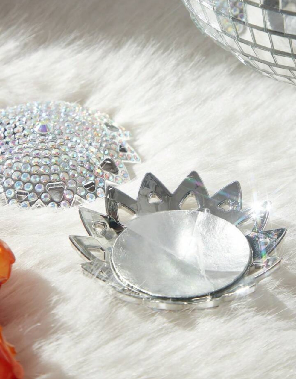 Rhinestone Decorative Nipple Pasties, Silicone Self-Adhesive Reusable Nipple Cover Stickers