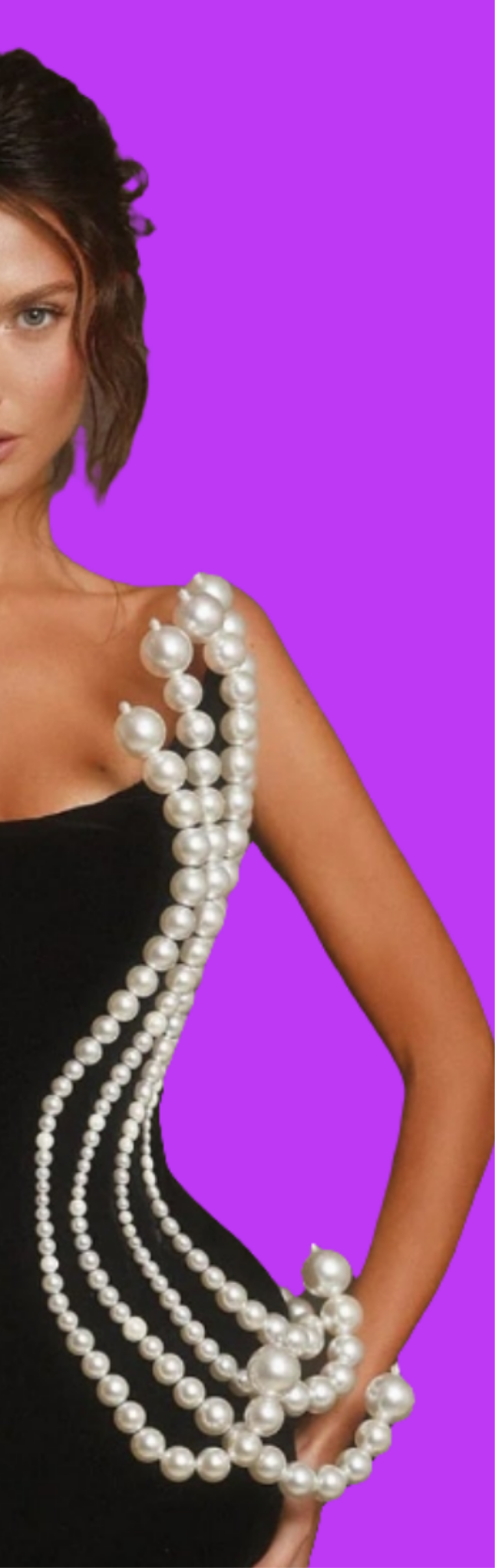 Pearls Beaded Strapless Mermaid Maxi Dress-Black COCOMONEY
