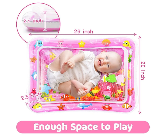 Tummy Time Water Mat for Baby Girl Baby Girl Toys for 3 to 12 Months Great Baby Girl Gifts Promote Baby Girl Sensory Development