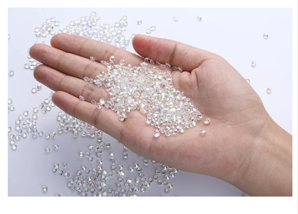 10000 pcs/Pack Wedding Table Scatter Confetti Crystals Acrylic Diamonds Vase Fillers 4.5 mm Rhinestones for Wedding, Bridal Shower, Vase Beads Decorations 1 pack 1 color