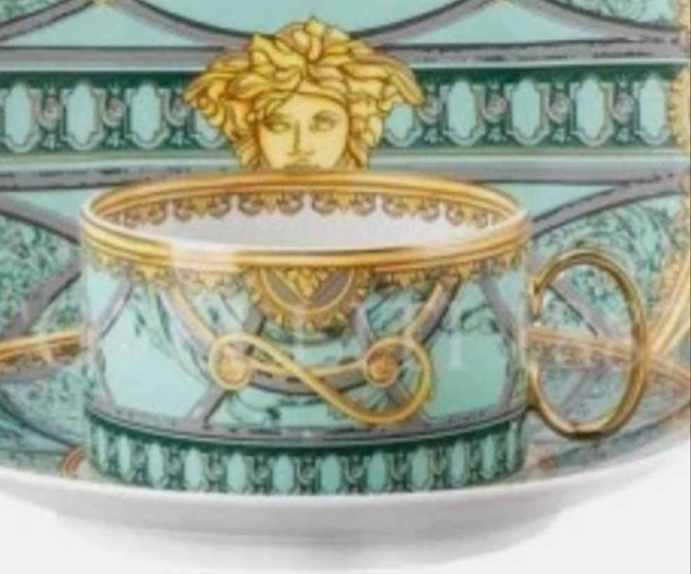 Versace Rosenthal La Scala del Palazzo Green 5 Piece Place Setting,Dinnerware Set