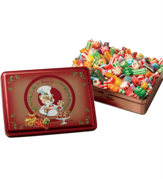 Old-Fashioned Christmas Candy - Holiday Assortment Filled with Mini Hard Candy, Baby Ribbons, Pillows, Straws, Chips, Waffles