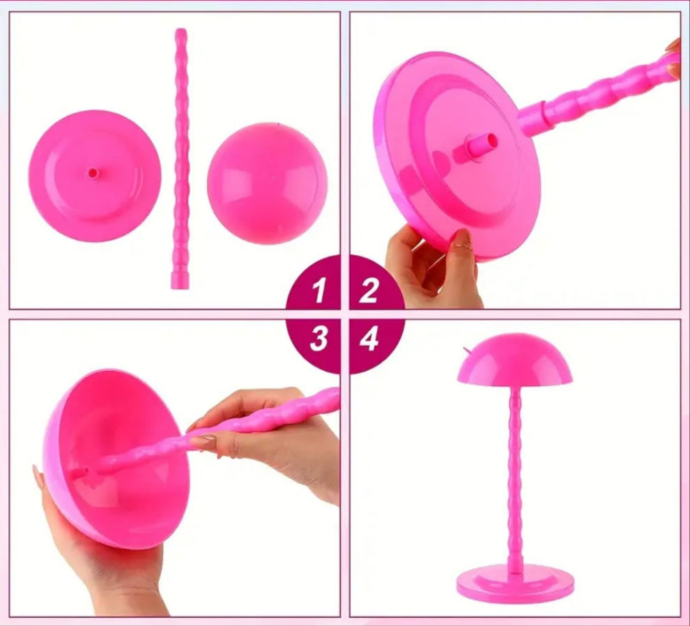 1 piece Wig or Hat Stand plastic easy assembly