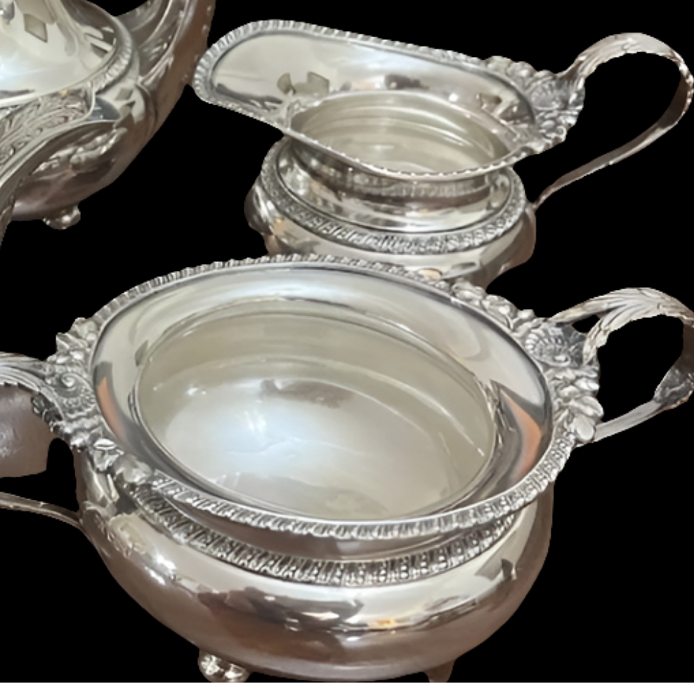Important English Sterlilng Silver tea and coffee set by Mappin & Webb