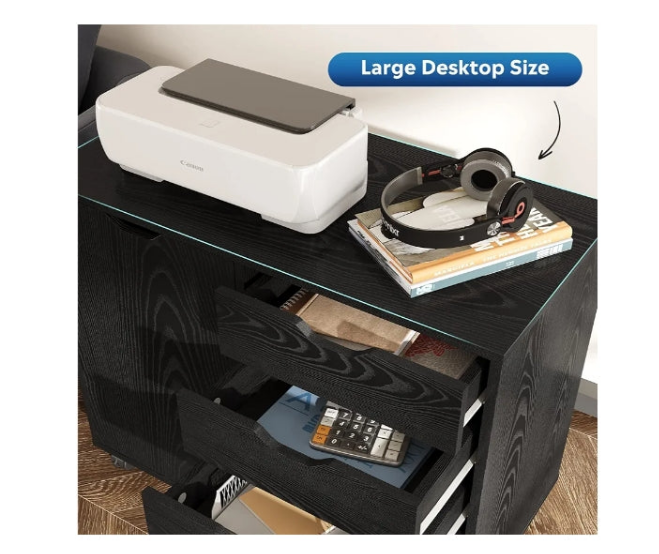 5-Drawer Mobile Storage Cabinet, Printer Stand for Home Office,