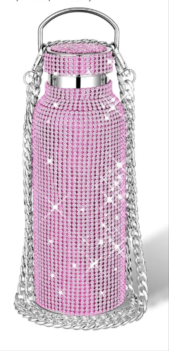 Gemstone drink bottle water tea coffee etc AB diamond