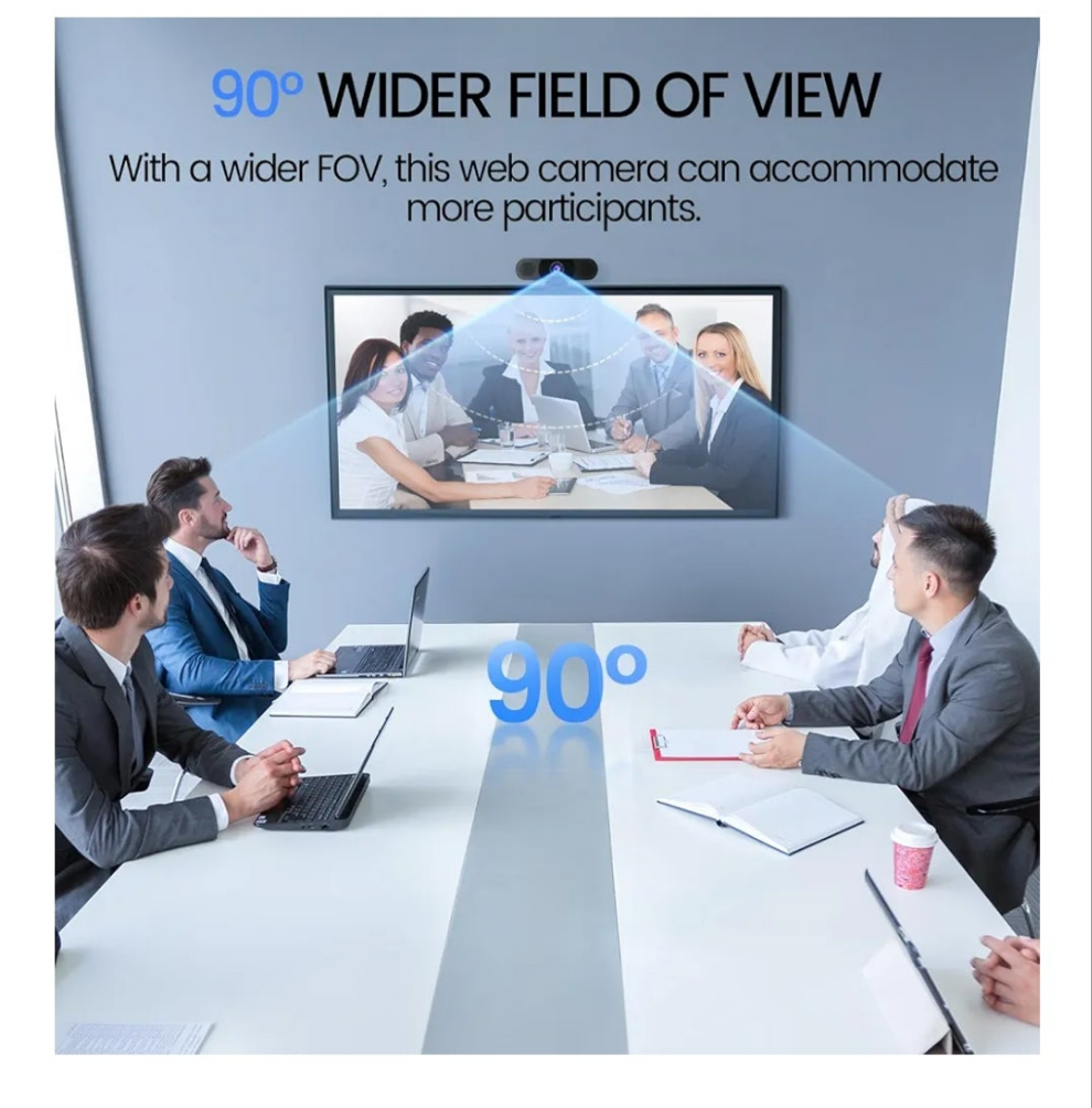 1080P Webcam with Microphone, C960 Web Cam, 2 Mics, 90° FOV, USB Type-A & A-to-C Adapter, Plug&Play Computer Camera for Online Calling, Zoom/Teams/Facetime, Switch 2 Camera Support, 2025 Version