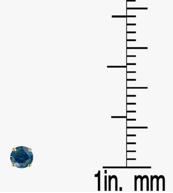 Round Cut Blue Diamond Ladies Stud earrings
Total Diamond Weight 2 carats
