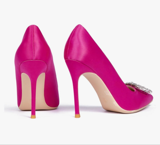 Heels for Women High Heels Closed Pointed Toe Slip on Party Wedding Shoes