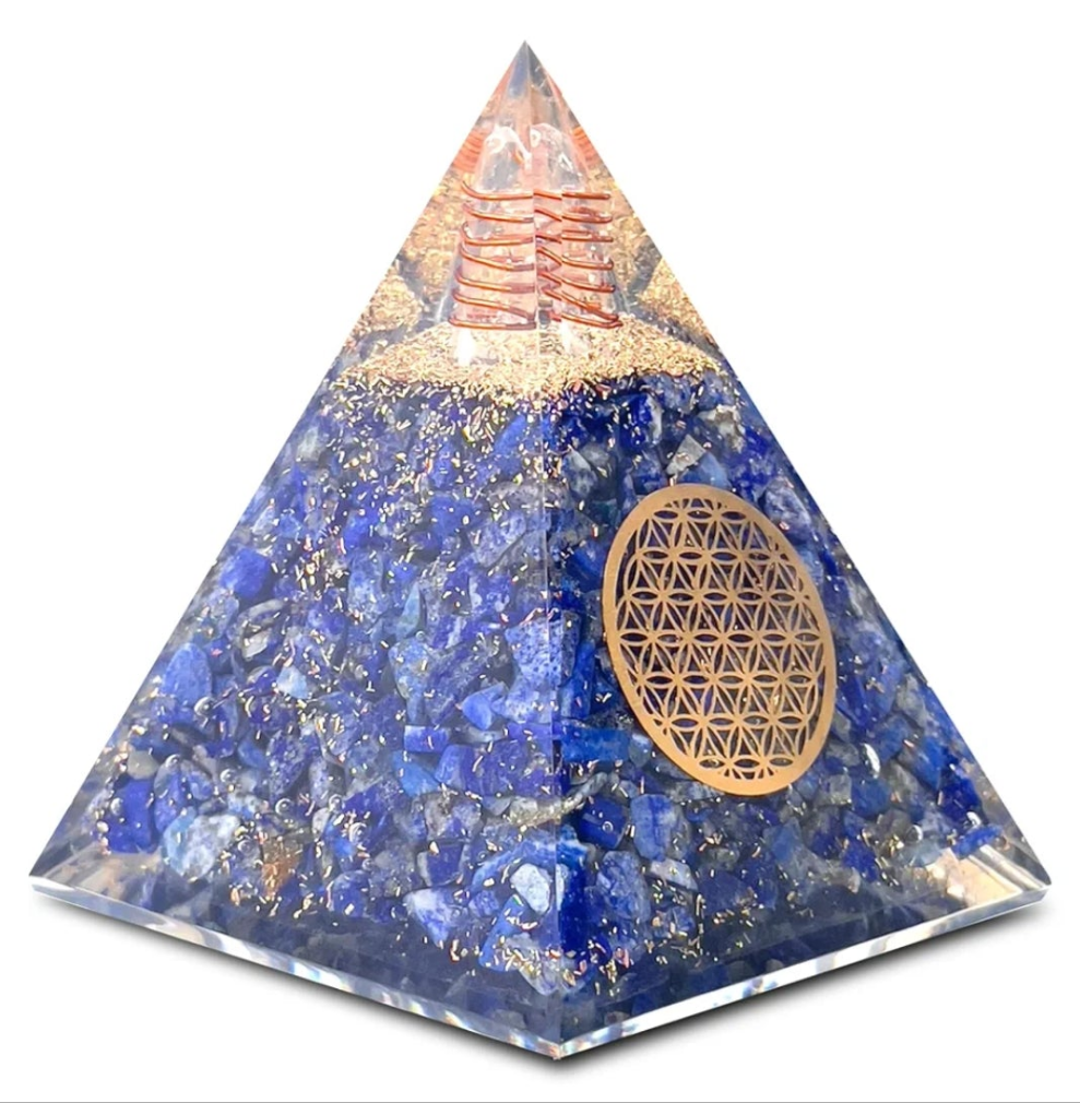 Orgone Pyramid of Success, Rose Quartz Pink Orgonite Pyramid is Healing Crystals for Peace, Calm & Love and Orgonite Pyramid helps in Healing Material 1 piece