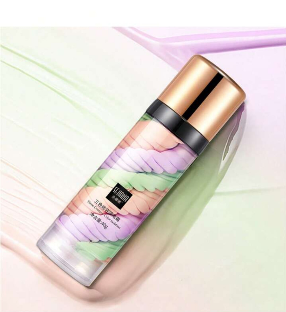 Three Contour Color Isolation, Primer Face Makeup Waterproof Oil-control BB Primer Cream