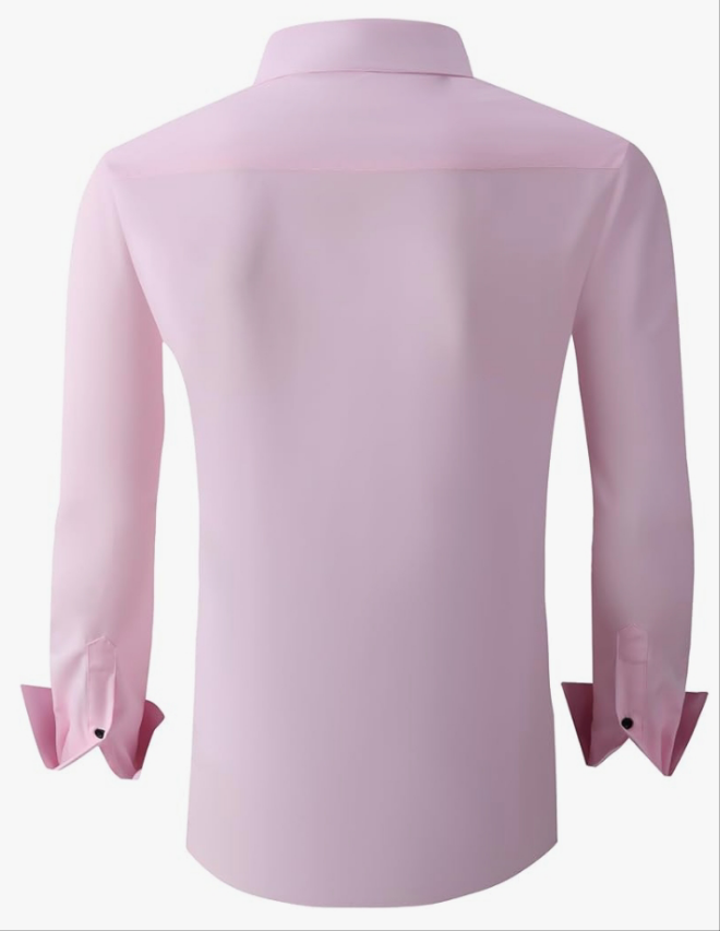 Mens Dress Shirts Regular Fit Long Sleeve Stretch Business Dress Shirts for Men