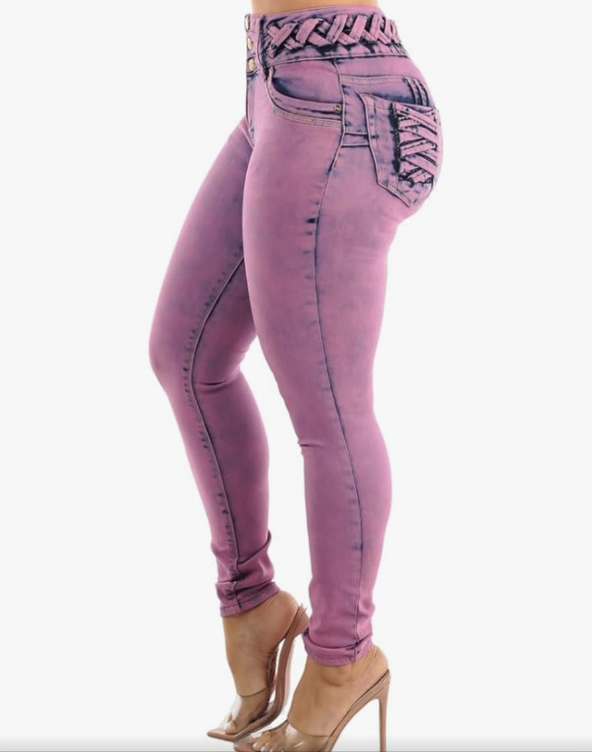 High Waisted Skinny Levanta Cola Stretch Jeans