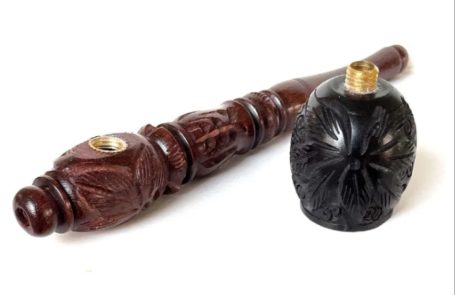 Handmade Artistic Carved Natural Herbal Antique Designer 6 Inch unique Pipe for Gifts
