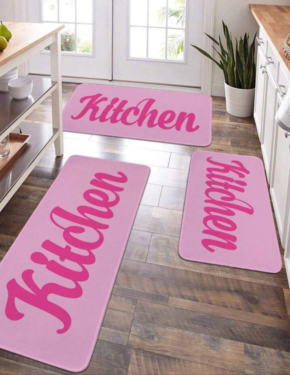 1pc Kitchen Non-Slip Floor Mat ,Room Decor pink