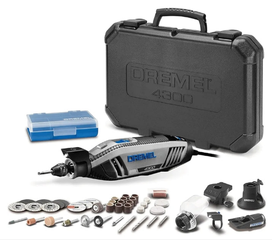 4300-5/40 High Performance Rotary Tool Kit with LED Light- 5 Attachments & 40 Accessories - Ideal for Grinding, Cutting, Wood Carving, Sanding, and Engraving