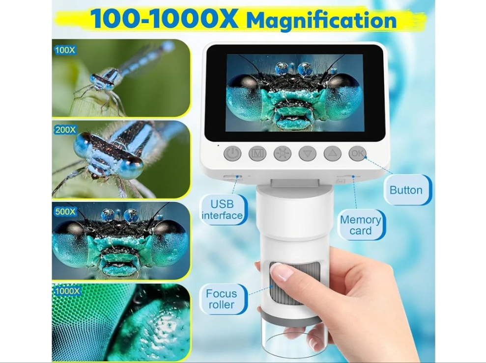 Microscope for Kids, handheld microscope choose from 3 options below ages 5 and up explore nature in depth see things closer than usual