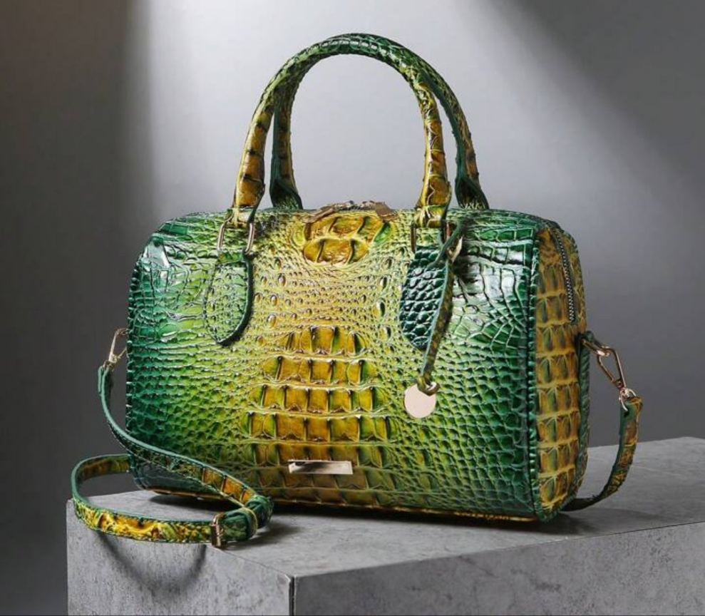 COCOMONEY HANDBAG crocodile pattern