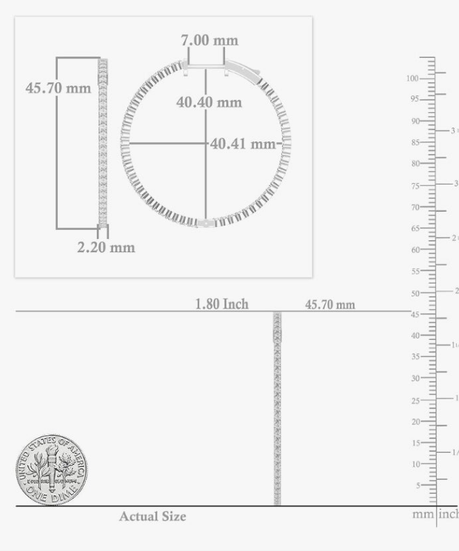 Diamond Hoop Earrings for Women in 925 Sterling Silver