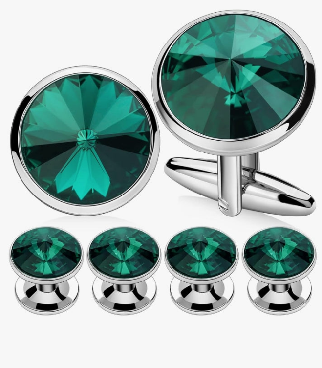 Cufflinks for Men with 4/6 pcs Shirt Studs Set, Gift Box Packed, Mens Jewelry or Accessories for Wedding, Party, Anniversary, Birthday