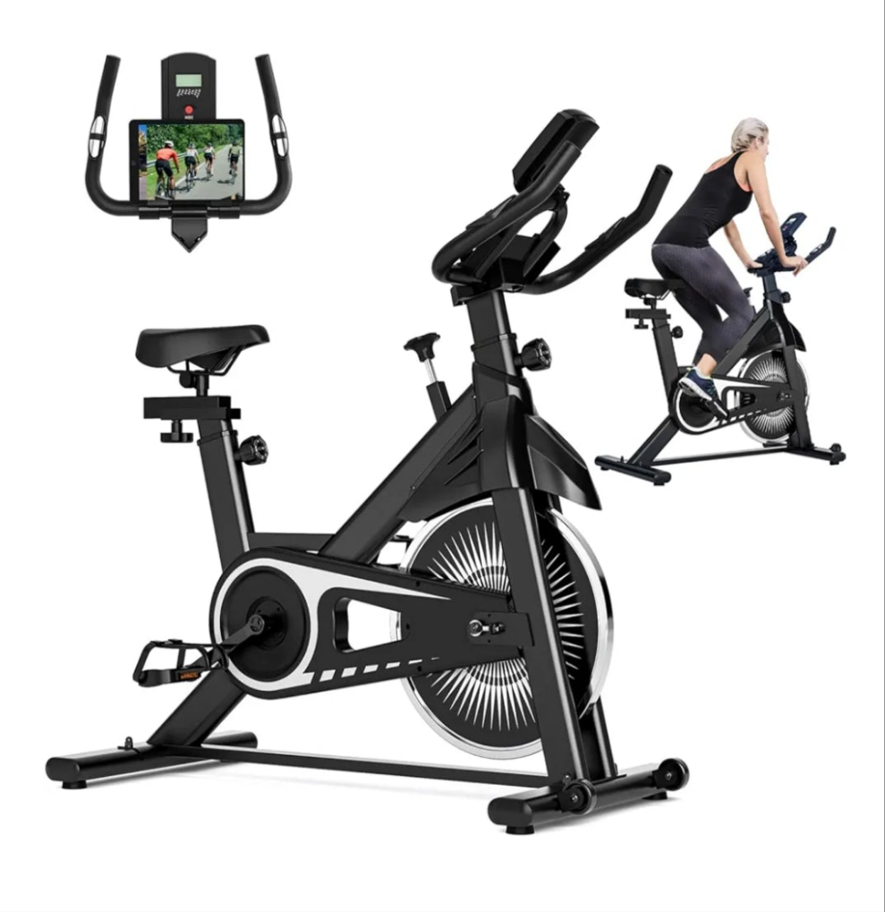 Exercise Bike Indoor Cycling Bike for Home Cardio Gym Workouts Stationary Bikes for Home with 300 lbs Weight Capacity, Blue