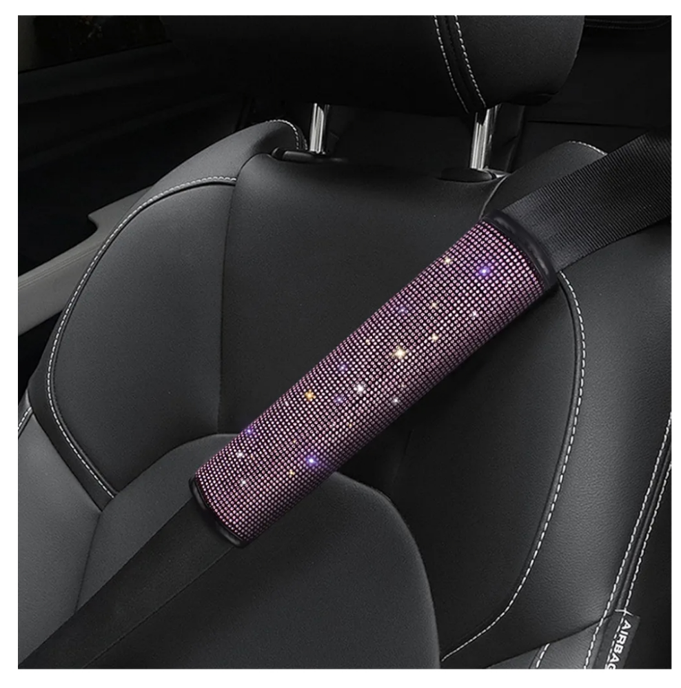 2-Pack Bling Seat Belt Covers,Bling Seat Belt Covers for Womens,Car Seat Belt Strap Cover Shoulder Pad,Universal Car Interior Accessories Fit for Car/Truck/SUV(,2PC)