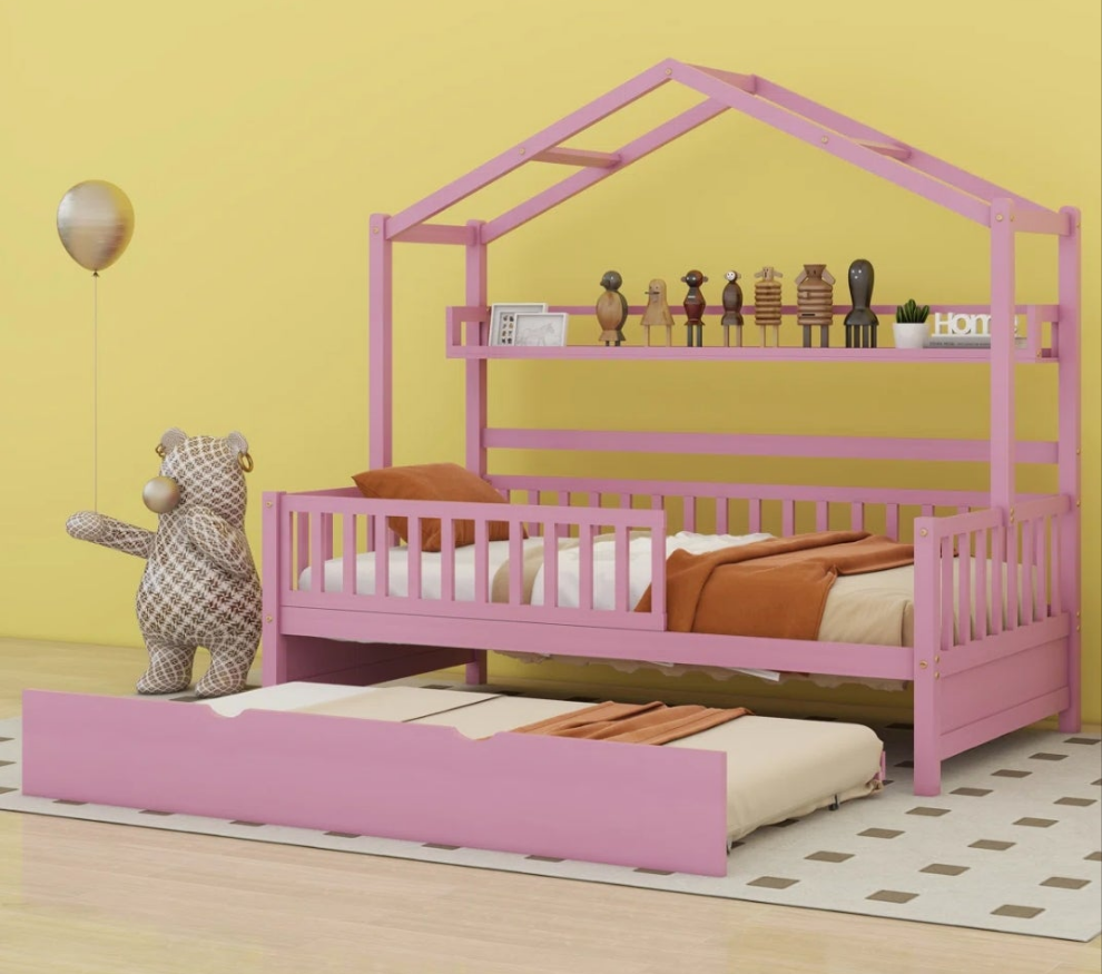 Pink Twin House Daybed with Trundle Pink or White cute π