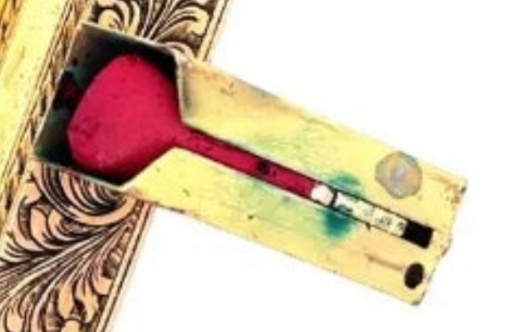 Victorian Ruby Sapphire Emerald Demantoid Silver Gold Plated Powder Lipstick SetEmerald,Garnet,Ruby,Sapphire gold plated silver