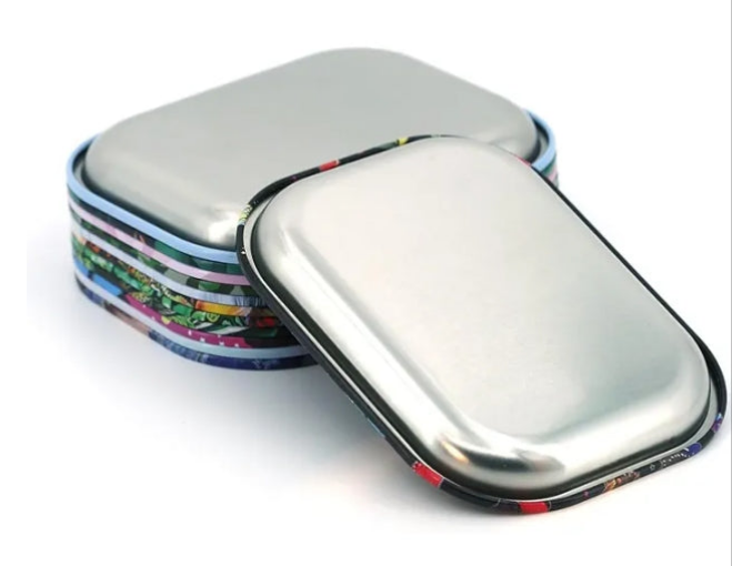 Rolling Tray, Premium Metal Tray - Perfect Size for Home Or Travel Accessories 7''X 5.5'',