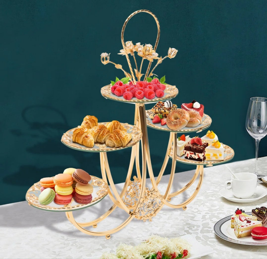 5 Plates Wedding Dessert Cupcake Stand