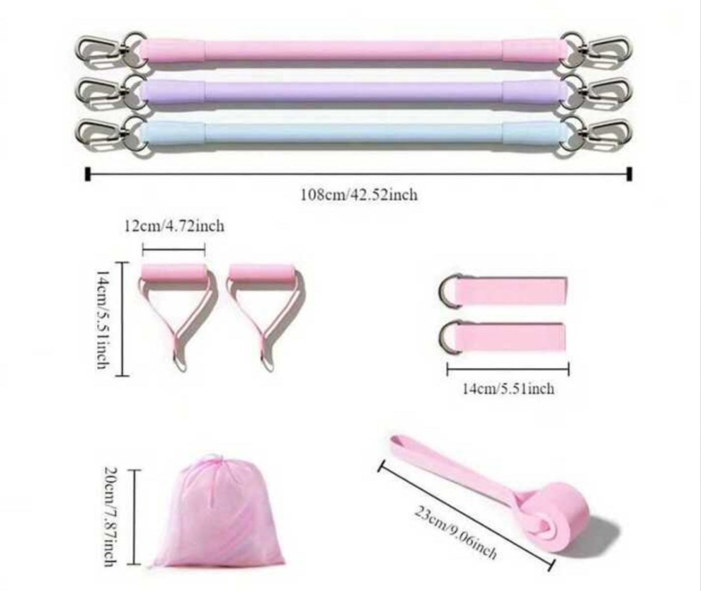 12pcs Resistance Band Set, 60-100lbs Exercise Bands For Shaping, Workout, Muscle Building, Strength Training, Multi-Functional Resistance Ropes Home Gym Equipment, Includes 3/5pcs Resistance Bands, 2pcs Handles, 2pcs Ankle Straps, 1pc Door Anchor,