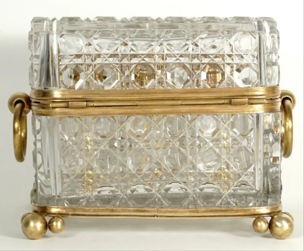 Cut Crystal Perfume Box, Casket