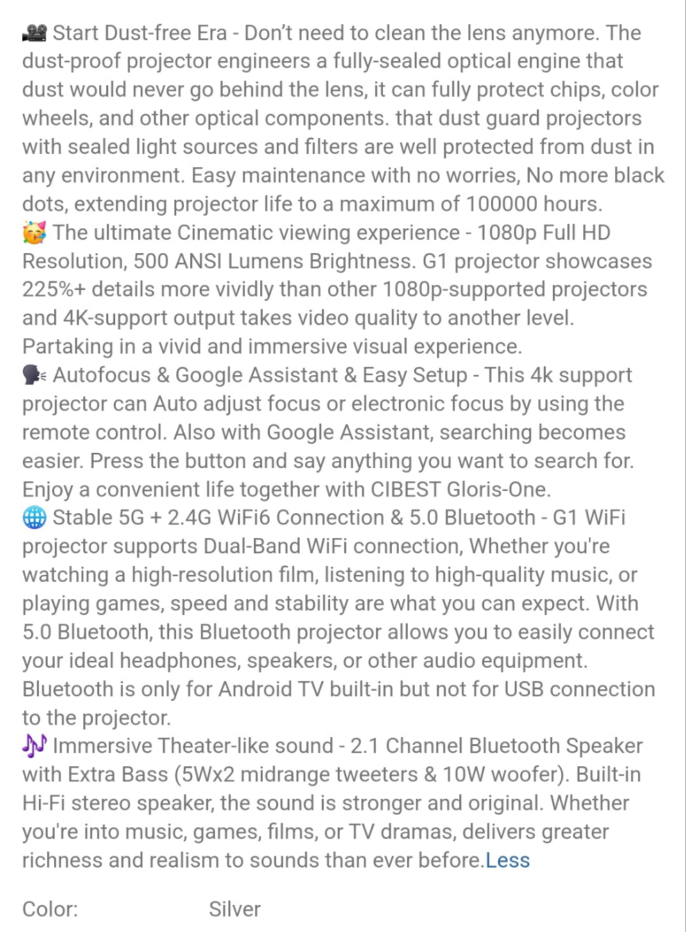 4K Support Android TV 10.0 Projector 5G WiFi Bluetooth Native 1080P, CIBEST Full-Sealed Optical Engine Home Movie FHD Projector with NF/Prime Video Built-in, 8000+ Apps, Autofocus, Stereo Sound
